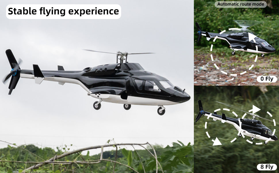 Airwolf V2 Smart Scale RC Helicopter / GPS, Acro Mode, 18-Min Endurance
