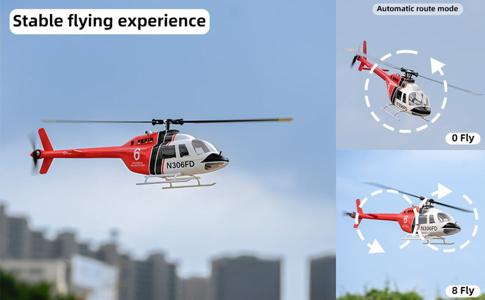 BELL-206 Smart 3D RC Helicopter - GPS, Acro, 18 Min Endurance