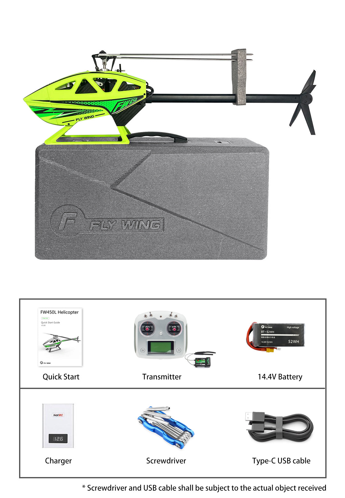 FW450L-V3 Smart 3D RC Helicopter – GPS Positioning, 25min Flight, Acro Mode