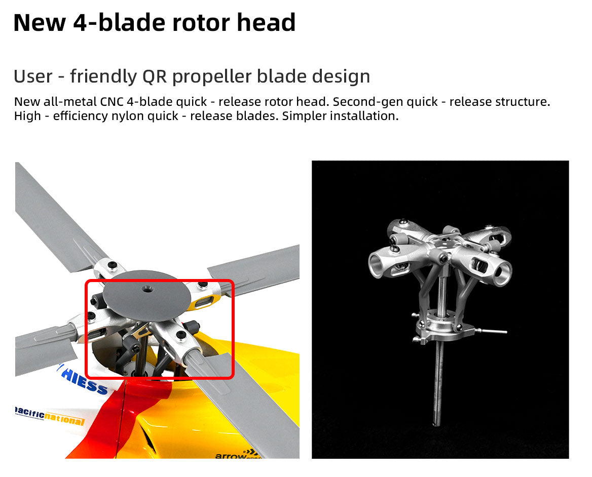 Bell 412 Four-Blade RC Helicopter – GPS, 3D Acro, 810mm Rotor