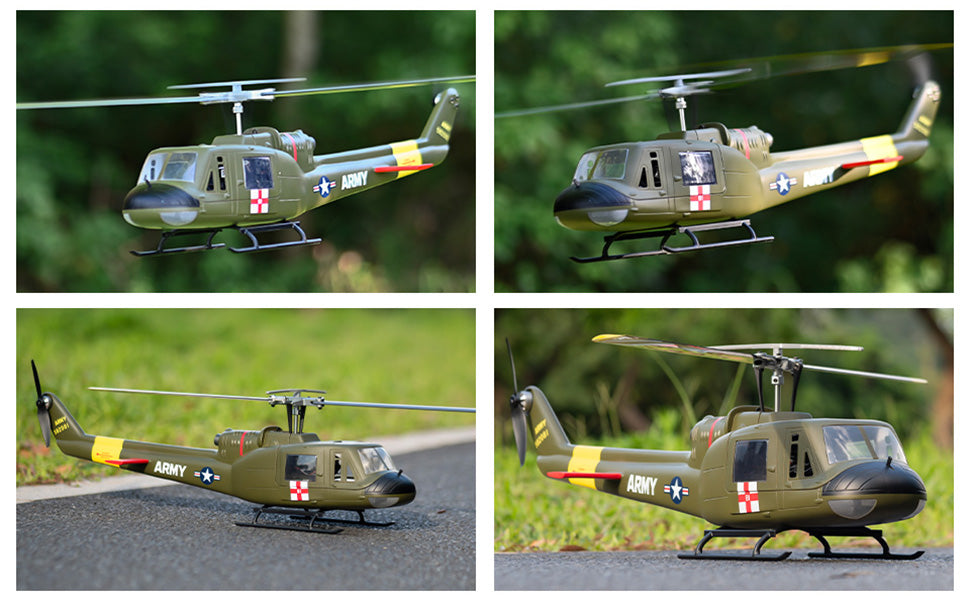 UH-1 Smart Scale RC Helicopter - GPS, Acro Mode, 18 Min Endurance