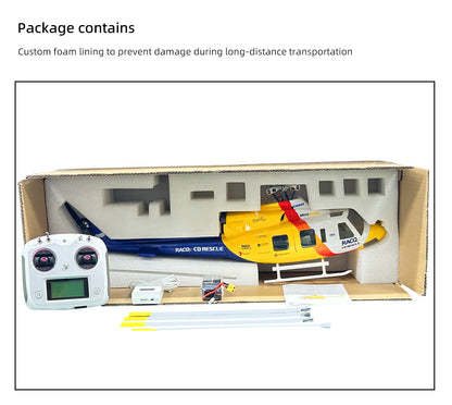 Bell 412 Four-Blade RC Helicopter – GPS, 3D Acro, 810mm Rotor