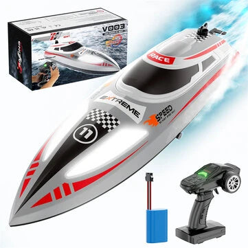 RC Vanguard FlytecV003 RTR 2.4G 30km/h RC Boat High Speed Competitive Racing LED Lights