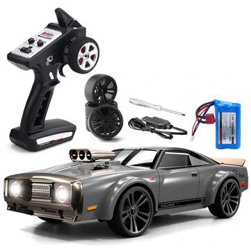 RC Vanguard JJRCQ142 RTR 1/14 2.4G 4WD Drift RC Car Retro LED Light High Speed Full Proportional Flat On-Road Classic Vehicles Models Toys