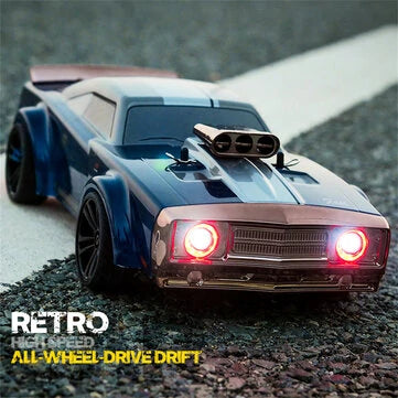 RC Vanguard JJRCQ142 RTR 1/14 2.4G 4WD Drift RC Car Retro LED Light High Speed Full Proportional Flat On-Road Classic Vehicles Models Toys