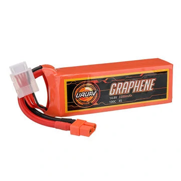 RC Vanguard LipoGRAPHENE Battery - Power 14.8V 2200mAh 100C 4S LiPo XT60 Plug