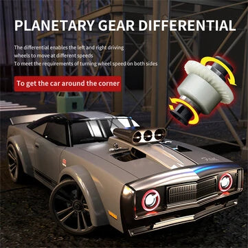 RC Vanguard JJRCQ142 RTR 1/14 2.4G 4WD Drift RC Car Retro LED Light High Speed Full Proportional Flat On-Road Classic Vehicles Models Toys