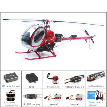 RC Vanguard JCZK300C PRO 470L DFC 6CH Schweizer Scale RC Helicopter RTF One-Key Return H1 GPS Hover with AT9S PRO Transmitter