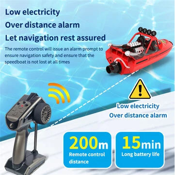 RC Vanguard TYXIN 725 2.4G 30km/h RC Boat Jet Speedboat Capsized