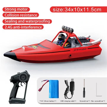 RC Vanguard TYXIN 725 2.4G 30km/h RC Boat Jet Speedboat Capsized
