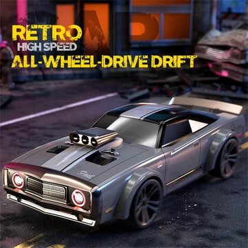 RC Vanguard JJRCQ142 RTR 1/14 2.4G 4WD Drift RC Car Retro LED Light High Speed Full Proportional Flat On-Road Classic Vehicles Models Toys